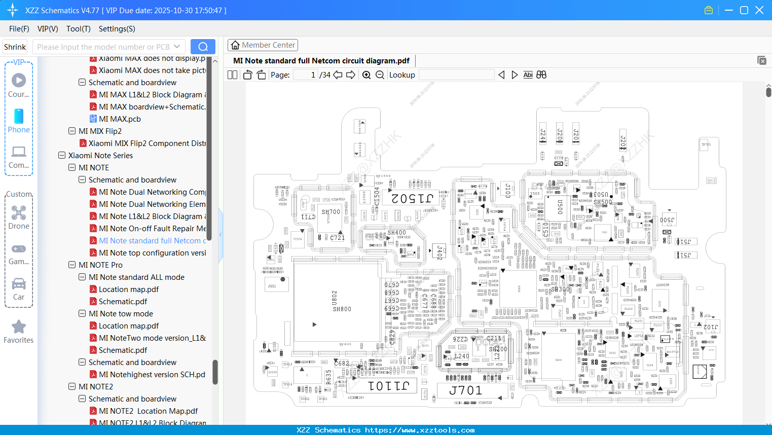 Xiaomi MI Note Standard Full Netcom Circuit Diagram
